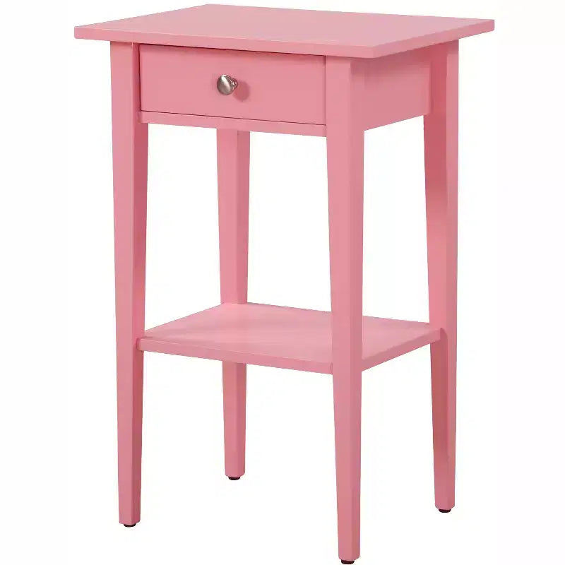 Comodino a 1 cassetto 71 cm H x 46 cm L x 36 cm P – Struttura in legno, diverse opzioni di colore