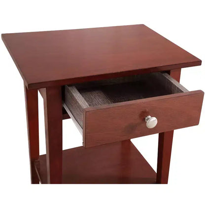 Comodino a 1 cassetto 71 cm H x 46 cm L x 36 cm P – Struttura in legno, diverse opzioni di colore