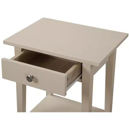 Comodino a 1 cassetto 71 cm H x 46 cm L x 36 cm P – Struttura in legno, diverse opzioni di colore