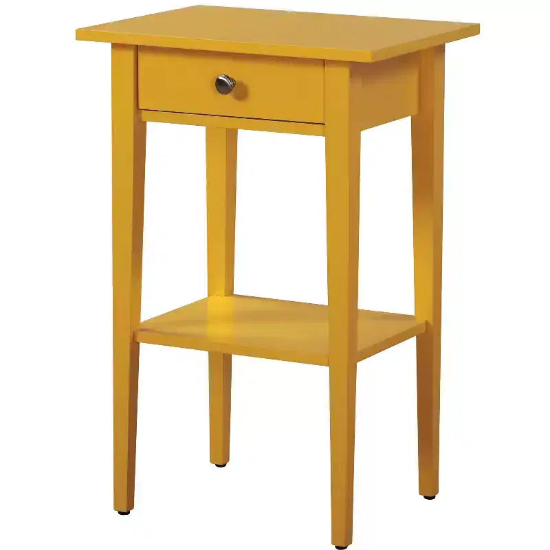Comodino a 1 cassetto 71 cm H x 46 cm L x 36 cm P – Struttura in legno, diverse opzioni di colore