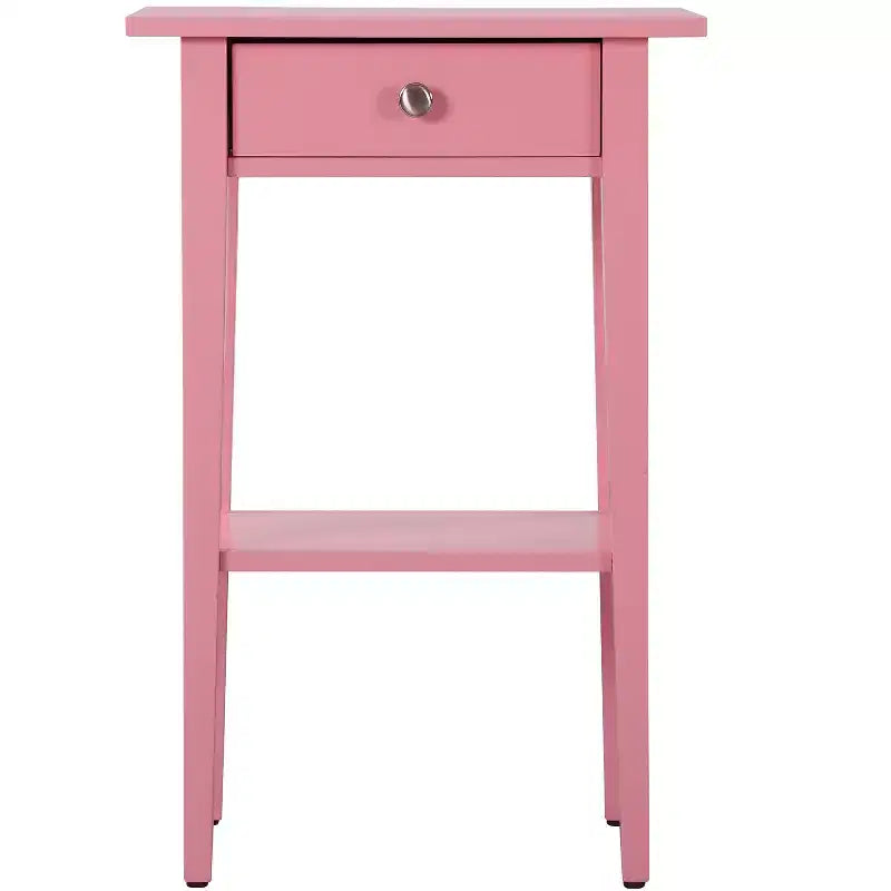 Comodino a 1 cassetto 71 cm H x 46 cm L x 36 cm P – Struttura in legno, diverse opzioni di colore